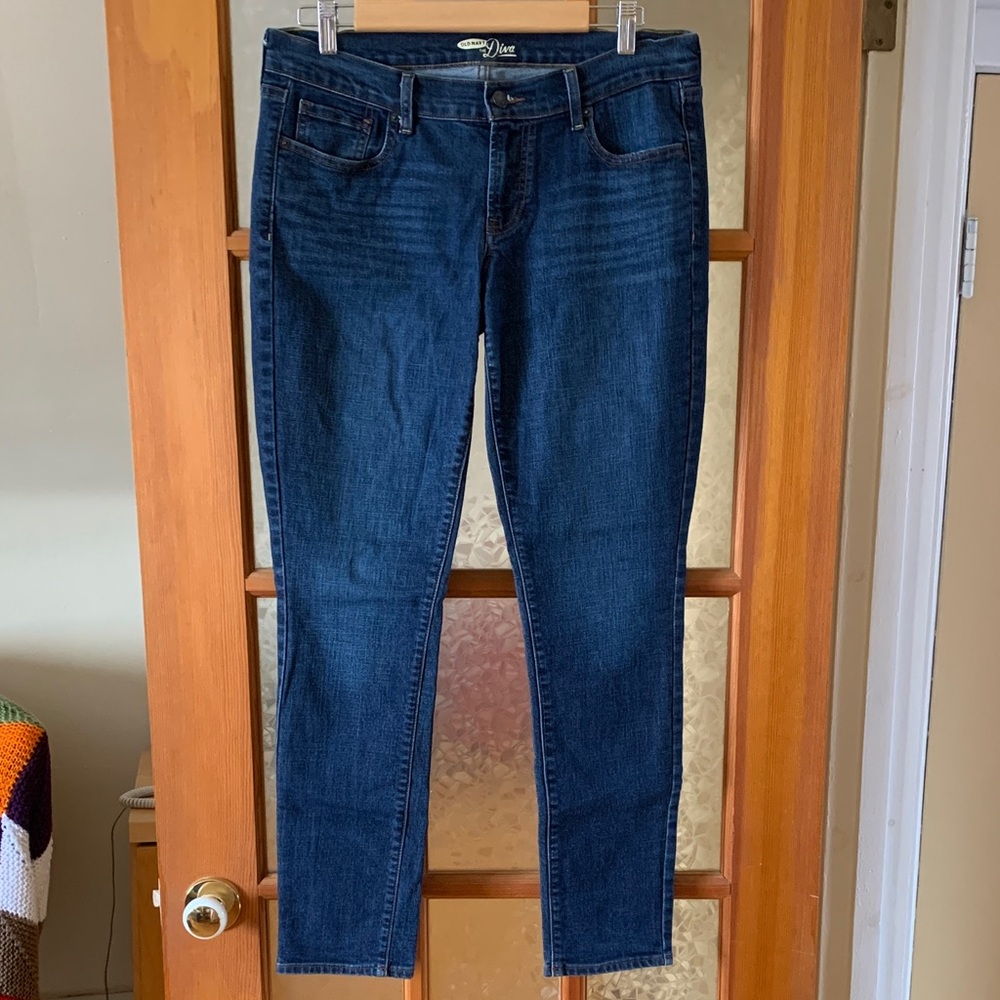 3/25$ Old Navy Women's Dark Blue Skinny Jeans
